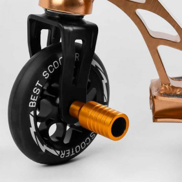 Самокат трюковий "Best Scooter" (HIC-система, ПЕГИ, алюмінієвий диск та дека, АНОДОВАНЕ ФАРБУВАННЯ, колеса PU, d = 110мм, ширина керма - 60 см)