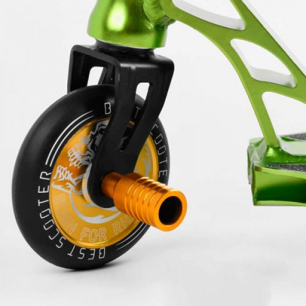 Самокат трюковий "Best Scooter" (HIC-система, ПЕГИ, алюмінієвий диск та дека, АНОДОВАНЕ ФАРБУВАННЯ, колеса PU, d = 110мм, ширина керма - 60 см)