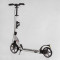Самокат алюмінієвий "Best Scooter Factor" (ручне дискове гальмо, діаметр PU коліс - 200мм, 2 амортизатори, підсклянник)