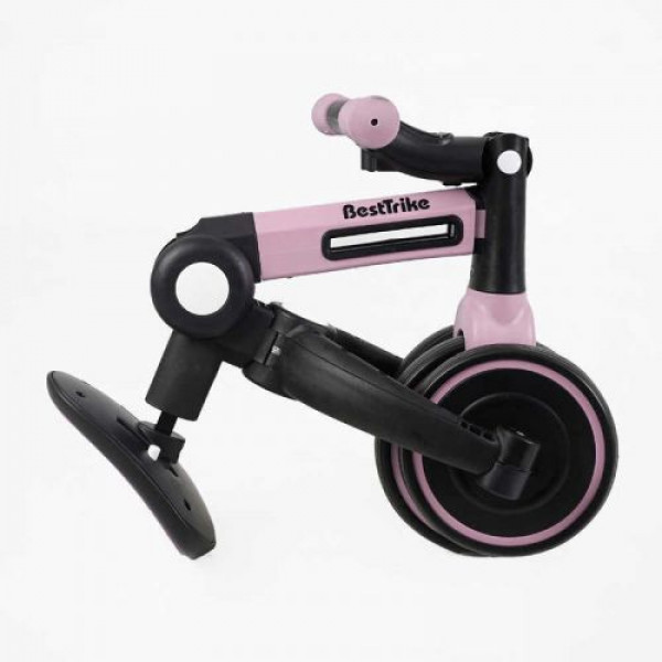 Велосипед 3-х колісний BS-11402 Best Trike колеса EVA переднє 8’’, заднє 6’’, нейлонова рама, трансформується у велобіг,підсвічування, в коробці
