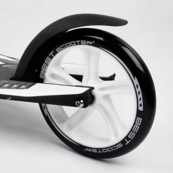 Самокат двоколісний Best Scooter 75343 колеса PU - переднє 23 см, заднє - 20 см, 1 амортизатор, широкий руль, зажим руля, в коробці