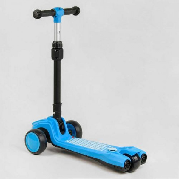 Самокат триколісний "Best Scooter" з парогенератором (6) складне кермо, ЗВУК МАШИНИ, ДИМ, СВІТЛО, пластмасовий, колеса PU 120х35мм, в коробці