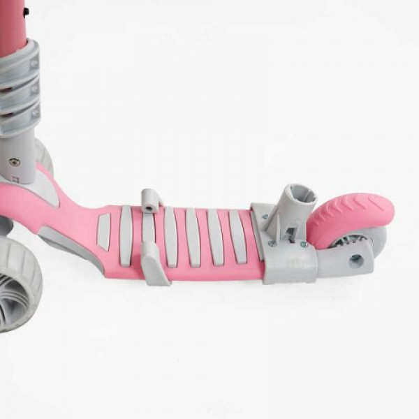 Самокат 5в1 "Best Scooter", з ДОП. КОЛЕСАМИ, захисний бампер, PU колеса зі світлом, в коробці