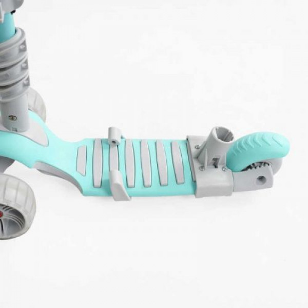 Самокат 5в1 "Best Scooter", з ДОП. КОЛЕСАМИ, захисний бампер, PU колеса зі світлом, в коробці
