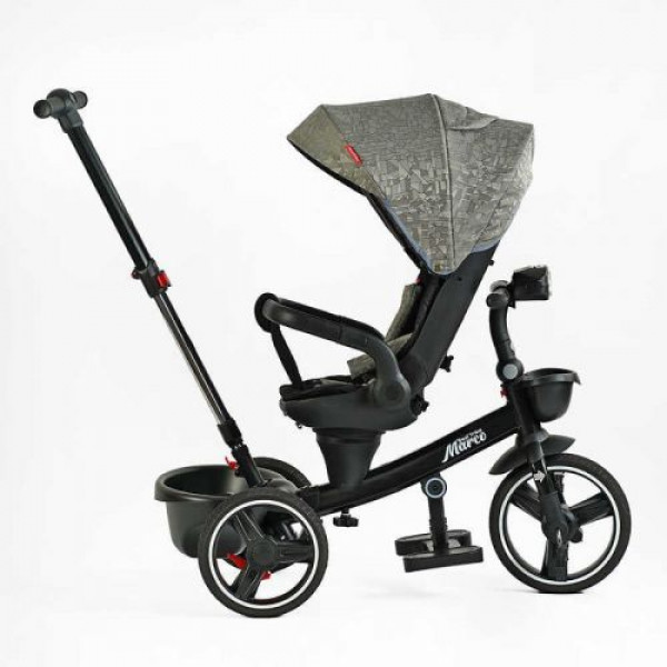 Велосипед 9155 / 318-82 BestTrike Marco (1) поворотне сидіння, складне кермо, колеса з прогумованим PU, кошик, телескопічна ручка, фара музична