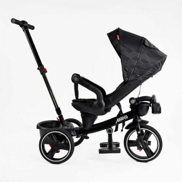 Велосипед "BestTrike Marco" поворотне сидіння, складне кермо, колеса з прогумованим PU, кошик, телескопічна ручка, фара музична