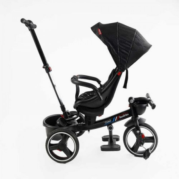 Велосипед 6390 BestTrike Oscar (1) ПОВОРОТНЕ СИДІННЯ, КЕРМО СКЛАДАЄТЬСЯ, КОЛЕСА З ПРОГУМОВАНИМ PU, КОШИК, ТЕЛЕСКОПІЧНА РУЧКА