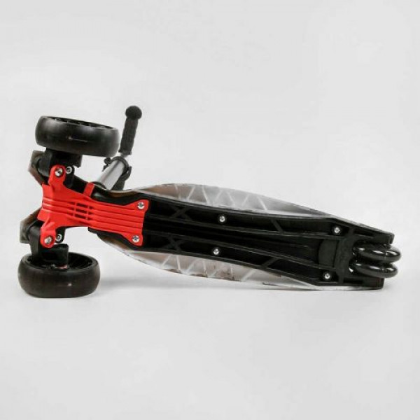 Самокат триколісний “Best Scooter” (кермо знімне, колеса PU зі світлом, переднє 130х25 мм, задні здвоєні 80х45 мм, в коробці)