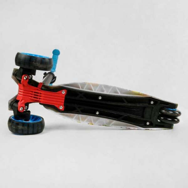 Самокат триколісний “Best Scooter”, кермо знімне, колеса PU зі світлом, переднє 130х25 мм, задні здвоєні 80х45 мм, в коробці