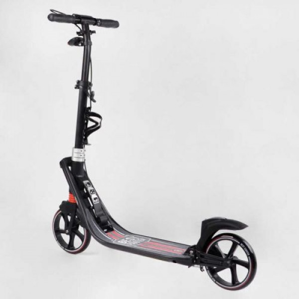 Самокат двоколісний "Best Scooter" (ФАРА, колеса PU 200мм, 2 амортизатори, затискач керма, ручне гальмо, в коробці)