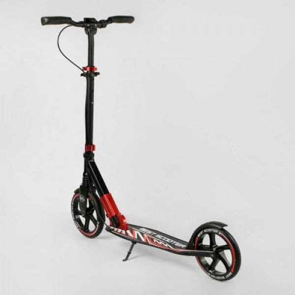 Самокат алюмінієвий "Best Scooter" (колеса PU, ФАРА, затискач керма, d передніх коліс - 230мм, d задніх коліс 200мм, 1 амортизатор передній)