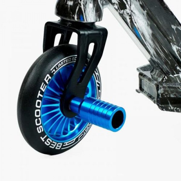 Самокат трюковий "Best Scooter" (HIC-система, ПЕГИ, алюмінієвий диск та дека з ПРИНТОМ, колеса PU, d = 110мм, ширина керма - 60 см)