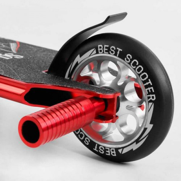 Самокат трюковий "Best Scooter" (HIC-система, ПЕГИ, алюмінієвий диск та дека, АНОДОВАНЕ ФАРБУВАННЯ, колеса PU, d = 110мм, ширина керма - 60 см)