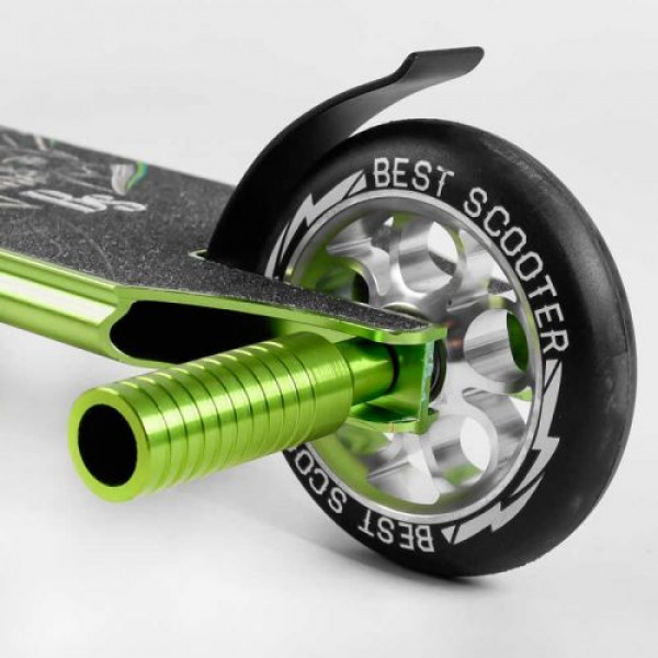 Самокат трюковий "Best Scooter" (HIC-система, ПЕГИ, алюмінієвий диск та дека, АНОДОВАНЕ ФАРБУВАННЯ, колеса PU, d = 110мм, ширина керма - 60 см)