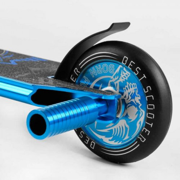 Самокат трюковий "Best Scooter" (HIC-система, ПЕГИ, алюмінієвий диск та дека, АНОДОВАНЕ ФАРБУВАННЯ, колеса PU, d = 110мм, ширина керма - 60 см)