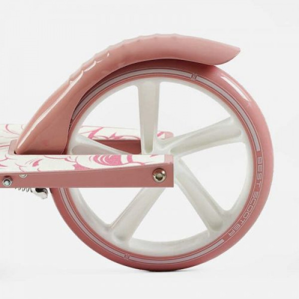 Самокат двоколісний "Best Scooter SHARK" (з ручним гальмом, затискач керма, колеса PU - 20 см, 1 амортизатор, в коробці)