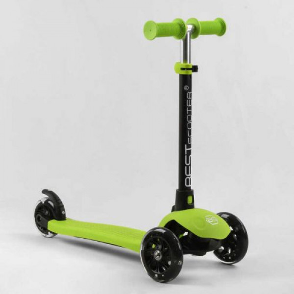 Самокат триколісний Best Scooter PL-315 колеса PU зі світлом, сидіння, батьківська ручка, в коробці