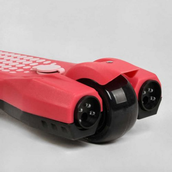 Самокат триколісний "Best Scooter" з парогенератором (6) складне кермо, ЗВУК МАШИНИ, ДИМ, СВІТЛО, пластмасовий, колеса PU 120х35мм, в коробці