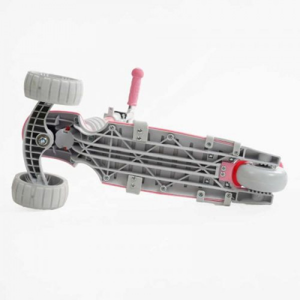 Самокат 5в1 "Best Scooter", з ДОП. КОЛЕСАМИ, захисний бампер, PU колеса зі світлом, в коробці