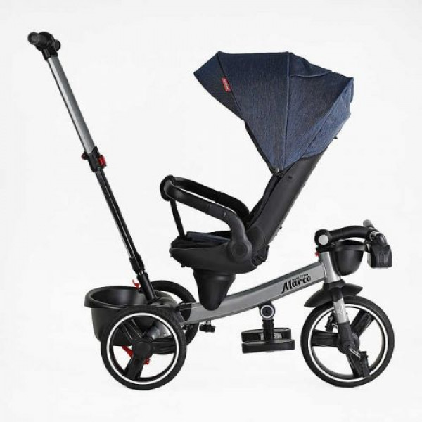 Велосипед "BestTrike Marco" (поворотне сидіння, складне кермо, колеса з прогумованим PU, кошик, телескопічна ручка, фара музична)