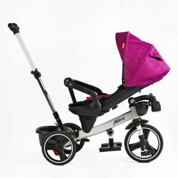 Велосипед "BestTrike Marco" (поворотне сидіння, складне кермо, колеса з прогумованим PU, кошик, телескопічна ручка, фара музична)