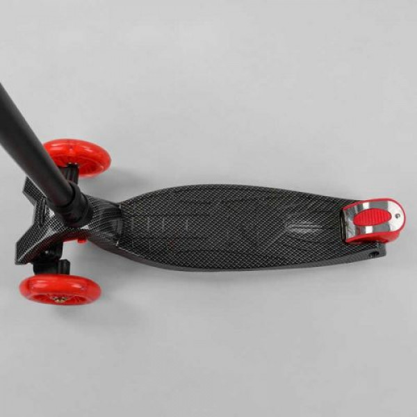 Самокат "Best Scooter" пластмасовий, 4 колеса PU, СВІТЛО, трубка керма алюмінієва, d = 12 см, в коробці