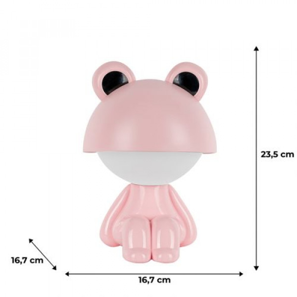 Світильник-нічник LED з акумулятором Cute Froggy, рожевий