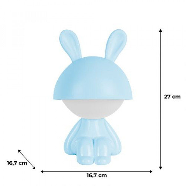 Світильник-нічник LED з акумулятором Cute Bunny, блакитний