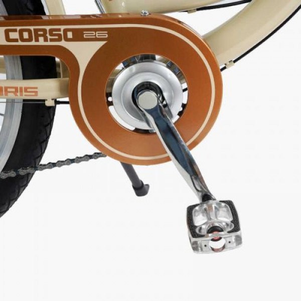 Велосипед міський Corso «Polaris» 26`` PS-72411 + КОШИК сталева рама 16.5``, Shimano 7 швидкостей, корзина, багажник