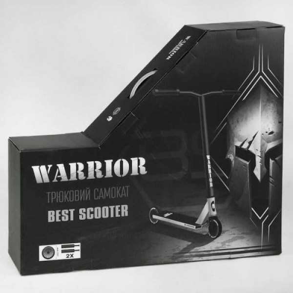 Самокат трюковий "Best Scooter" Warrior, HIC-система, ПЕГИ, алюмінієвий диск та дека, колеса PU, d=120 мм, ширина керма 58 см