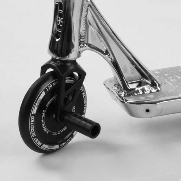 Самокат трюковий "Best Scooter SIMBIOTE" (HIC-система, ПЕГИ, алюмінієвий диск і дека, колеса 120 мм PU, ширина керма - 57 см)