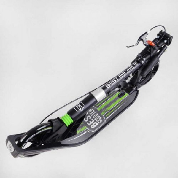 Самокат двоколісний "Best Scooter" (ФАРА, колеса PU 200мм, 2 амортизатори, затискач керма, ручне гальмо, в коробці)