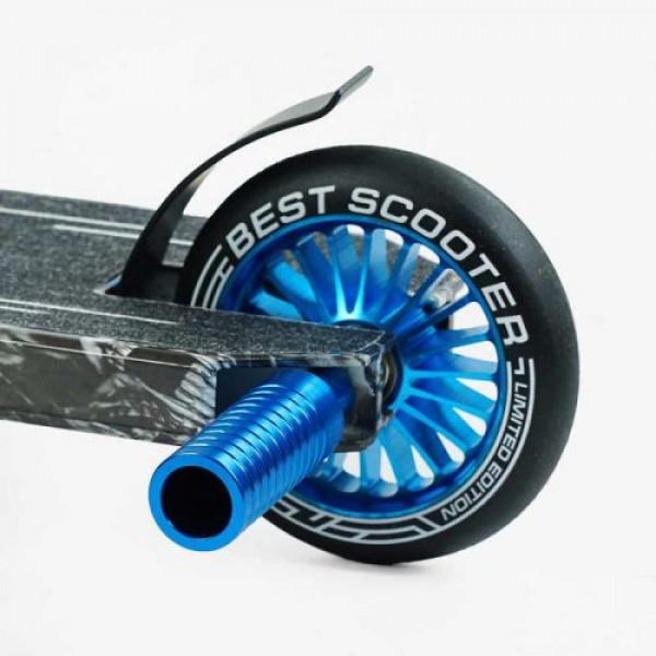 Самокат трюковий "Best Scooter" (HIC-система, ПЕГИ, алюмінієвий диск та дека з ПРИНТОМ, колеса PU, d = 110мм, ширина керма - 60 см)