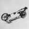 Самокат алюмінієвий "Best Scooter Factor" (ручне дискове гальмо, діаметр PU коліс - 200мм, 2 амортизатори, підсклянник)
