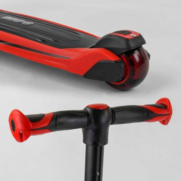 Самокат триколісний "Best Scooter" (з сидінням, алюмінієве кермо, 3 колеса PU зі світлом, d = 12 см)