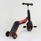 Самокат 3в1 (1) Best Scooter, самокат-велобіг-велосипед, ЧЕРВОНИЙ, світло, 8 мелодій, колеса PU, переднє колесо d = 20см, задні d = 11см