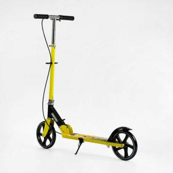Самокат двоколісний Skyper Neon N-81483 (6) сталева рама, ручне гальмо, колеса PU діаметр 200мм, грипси гумові