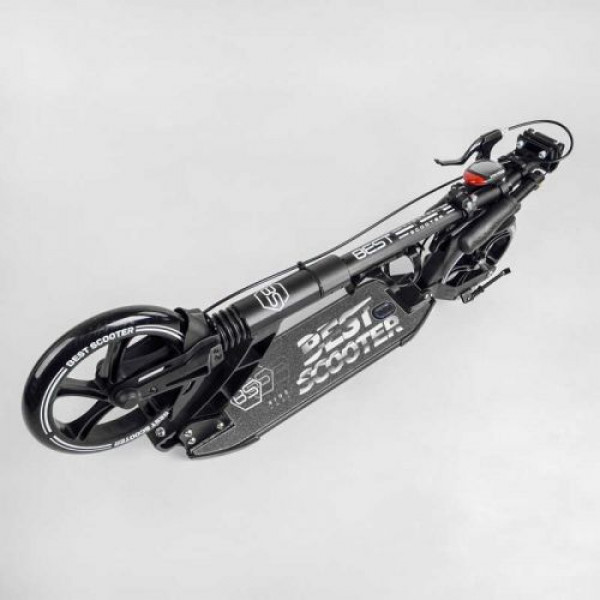 Самокат двоколісний "Best Scooter" (ФАРА, переднє колесо PU 230 мм, заднє колесо 200 мм, 2 амортизатори, дискове гальмо, затискач керма)
