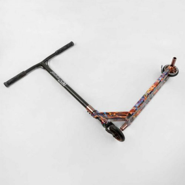 Самокат трюковий "Best Scooter" (HIC-система, ПЕГИ, алюмінієвий диск та дека з ПРИНТОМ, колеса PU, d = 110мм, ширина керма - 60 см)