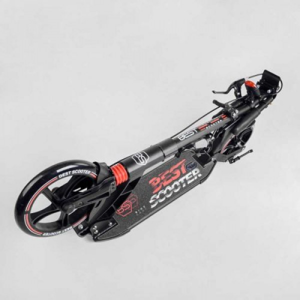 Самокат двоколісний "Best Scooter" (фара, переднє колесо PU 230 мм, заднє колесо 200 мм, 2 амортизатори, дискове гальмо, затискач керма)