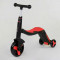 Самокат 3в1 (1) Best Scooter, самокат-велобіг-велосипед, ЧЕРВОНИЙ, світло, 8 мелодій, колеса PU, переднє колесо d = 20см, задні d = 11см
