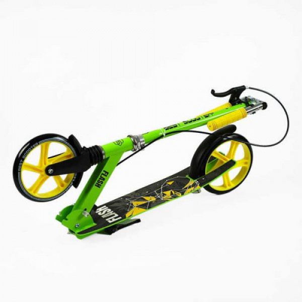 Самокат двоколісний Best Scooter FL-20085 (4) сталева рама, ручне гальмо, колеса PU 200 мм, 1 амортизатор передній, в коробці