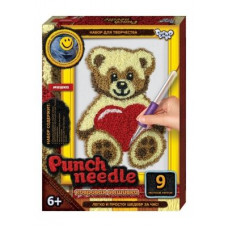Килимова вишивка "Punch needle: Мишка з сердечком" PN-01-05