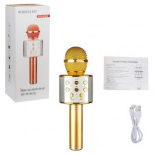 Бездротовий мікрофон С 48340 (50) 4 кольори, караоке, bluetooth, USB, колонка, в коробці
