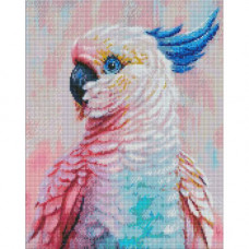 Алмазна мозаїка "Яскравий какаду", 40х50 см