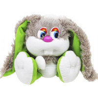 Мʼяка іграшка "Зайка-коротунчик", 30 см, сірий
