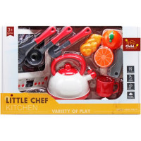 Плита на батарейках "Little Chef", з продуктами та посудом