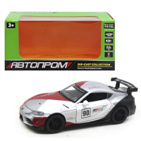 Машинка металева "Toyota Supra" із серії "Автопром" (біло-сіра)