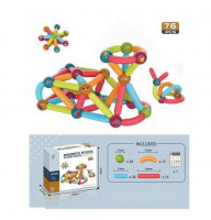 Магнітний конструктор "Magnetic Sticks blocks", що світиться, 76 дет