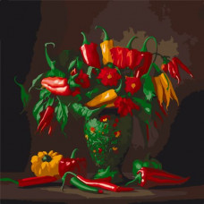 Картина по номерах "Яскравий перець" 40x40 см
